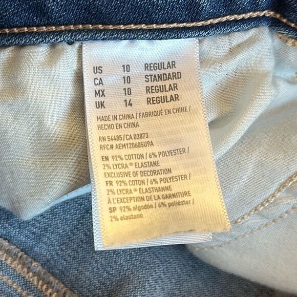 American Eagle Hi Rise Jegging Jeans Womens 10 Super Stretch Legging Denim AE - Picture 9 of 11